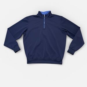 Men's Fairway & Greene F&G Tech Golf quarter zip Navy & Light Blue Size Large